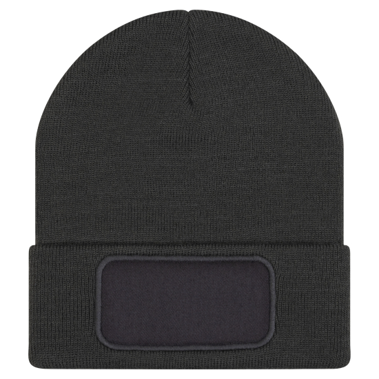 MUTS B2B PBEA ACRYLIC BEANIE MET PATCH GREY Bedrijfskleding bedrukken