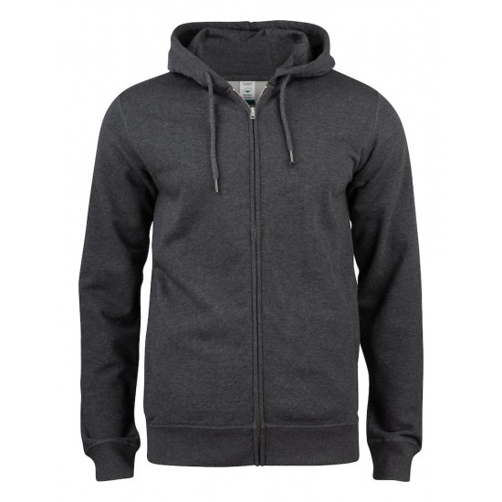 VEST CLIQUE PREMIUM OC HOODY  FULL ZIP 021004 955 ANTRACIET MELEE Bedrijfskleding bedrukken