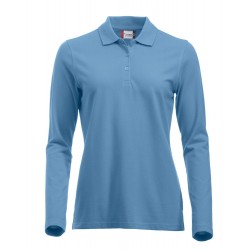 POLOSHIRT LANGE MOUW CLIQUE CLASSIC MARION 028247 57 LICHTBLAUW