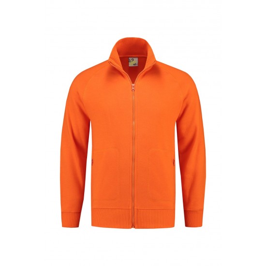 SWEATVEST L&S CARDIGAN 3236 ORANJE  Bedrijfskleding bedrukken