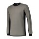 SWEATER L&S 4750 SWEATER WORKWEAR PEARLGREY BLACK Bedrijfskleding bedrukken