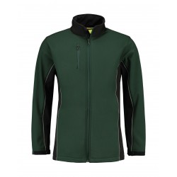 SOFTSHELL JACK L&S WORKWEAR 4800 FORESTGREEN BLACK