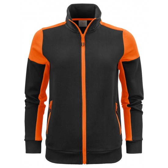 SWEATVEST PRINTER PRIME LADIES 2262062 9030 ZWART ORANJE Bedrijfskleding bedrukken