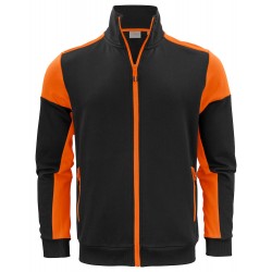 SWEATVEST PRINTER PRIME 2262061 9030 ZWART MET ORANJE ACCENTEN