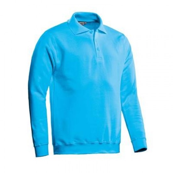 POLOSWEATER SANTINO ROBIN AQUA Bedrijfskleding bedrukken