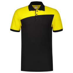 POLOSHIRT TRICORP BICOLOR NADEN 202006 ZWART MET GEEL